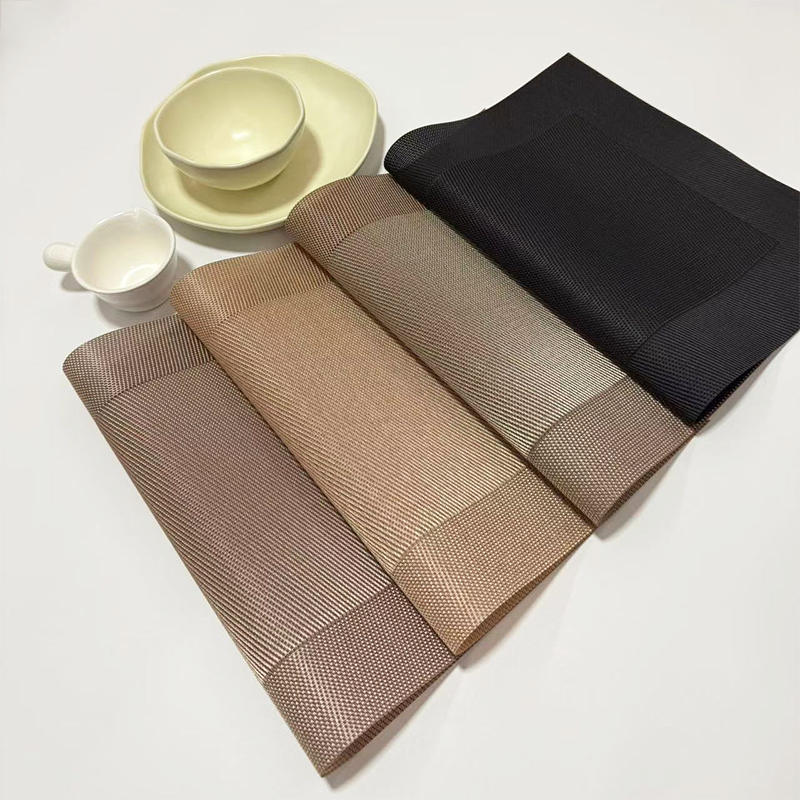 Durable PVC Placemats Non Slip Customizable for Home Outdoor Office Dining Tables HLPLA1001